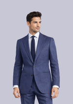 Load image into Gallery viewer, NAVY PEAK LINEN COAT
