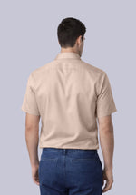 Load image into Gallery viewer, KHAKI HALF BAMBOO SILK SHIRT
