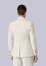 Load image into Gallery viewer, ALMOND WHITE NOTCH LINEN JACKET
