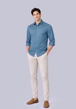 Load image into Gallery viewer, TEAL BAMBOO SILK SHIRT
