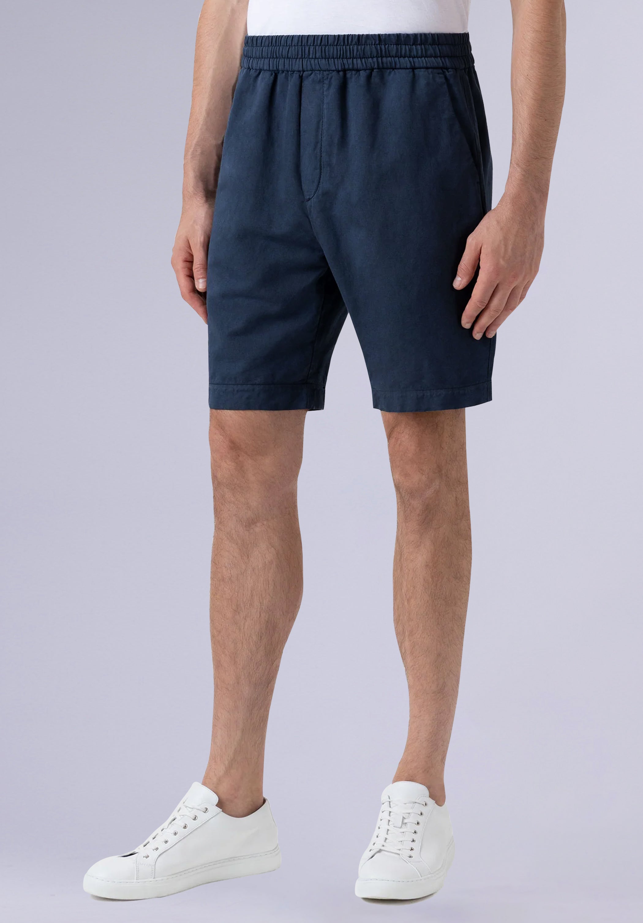 Marine Cotton Linen Shorts