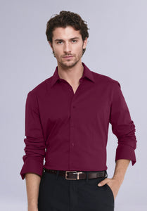 MAROON BAMBOO SILK SHIRT