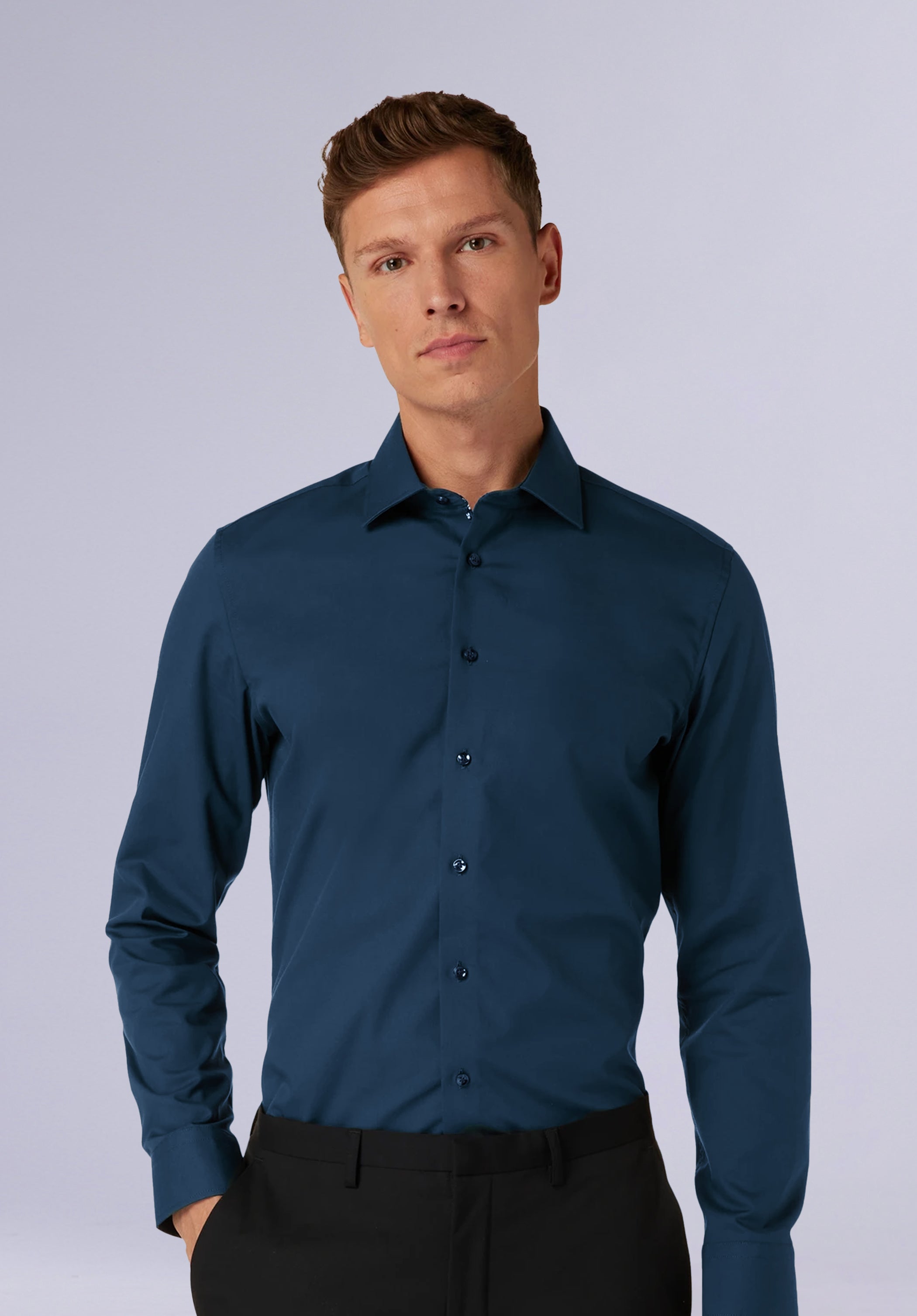 MARINE BAMBOO SILK SHIRT
