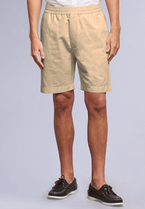 Bisque Cotton Linen Shorts