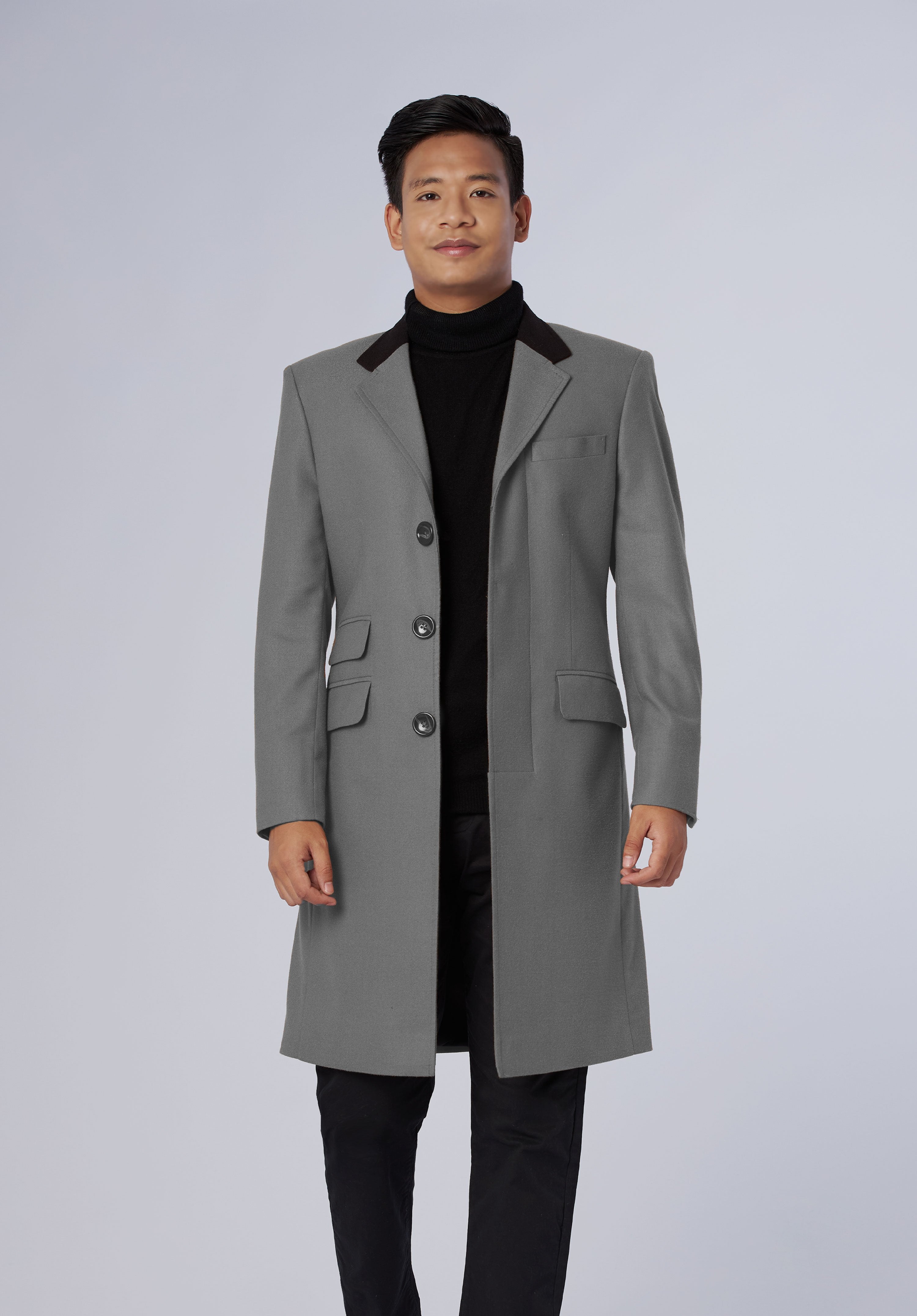 single breasted-longcoat-men