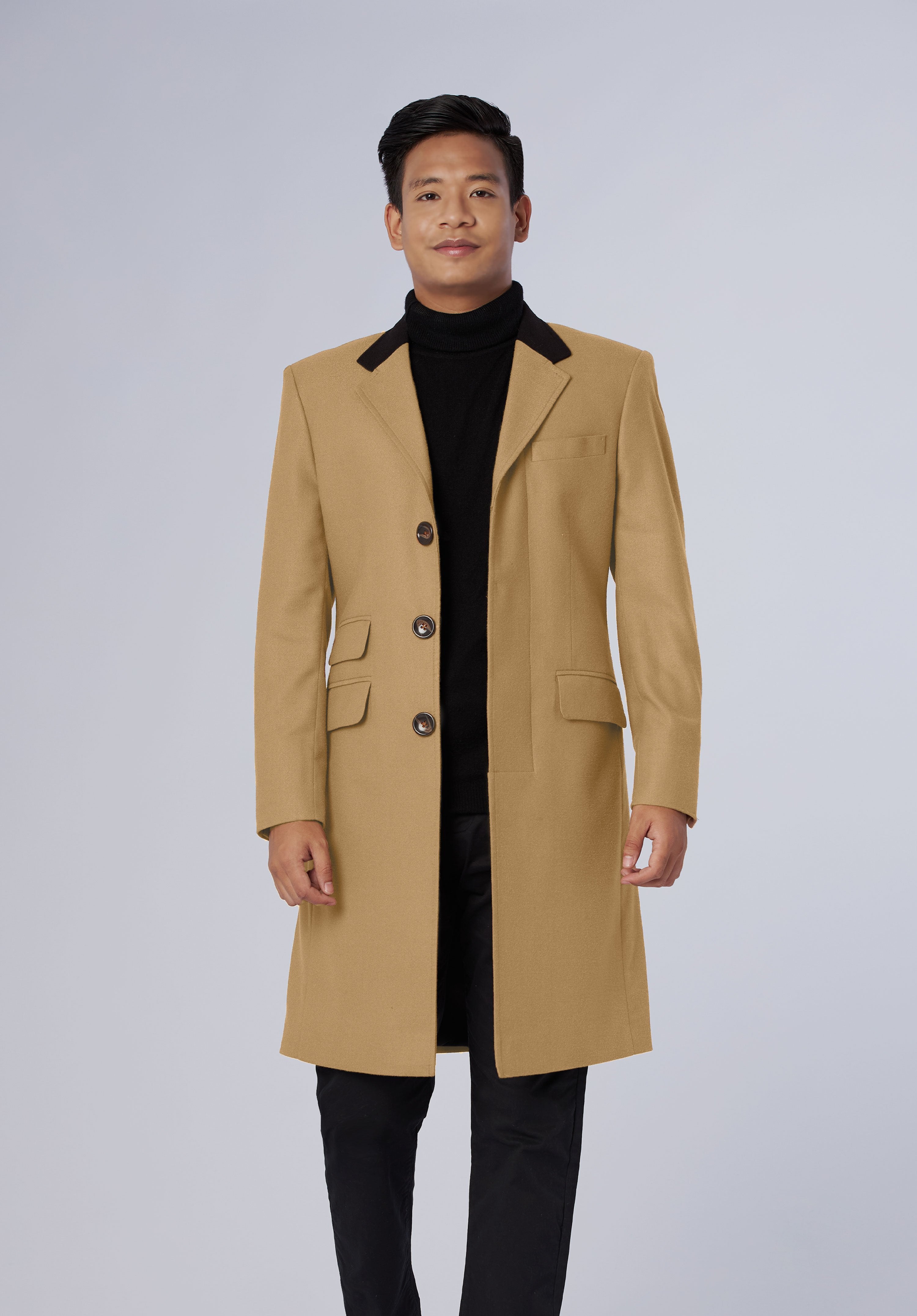 single breasted-longcoat-men