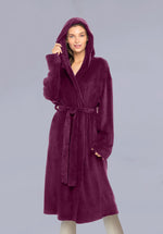 Load image into Gallery viewer, RAISIN WINTER HOODIE ROBE
