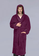 Load image into Gallery viewer, RAISIN WINTER HOODIE ROBE
