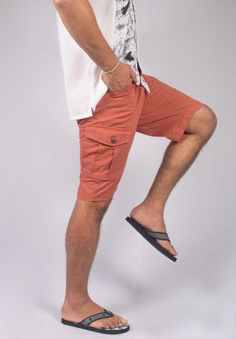 VERMILION TWILL CARGO SHORTS